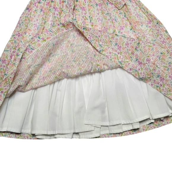 Bonnie Jean Girls' Kids Pastel Floral Dress White Accents Lining Size 12 Months - Picture 5 of 9